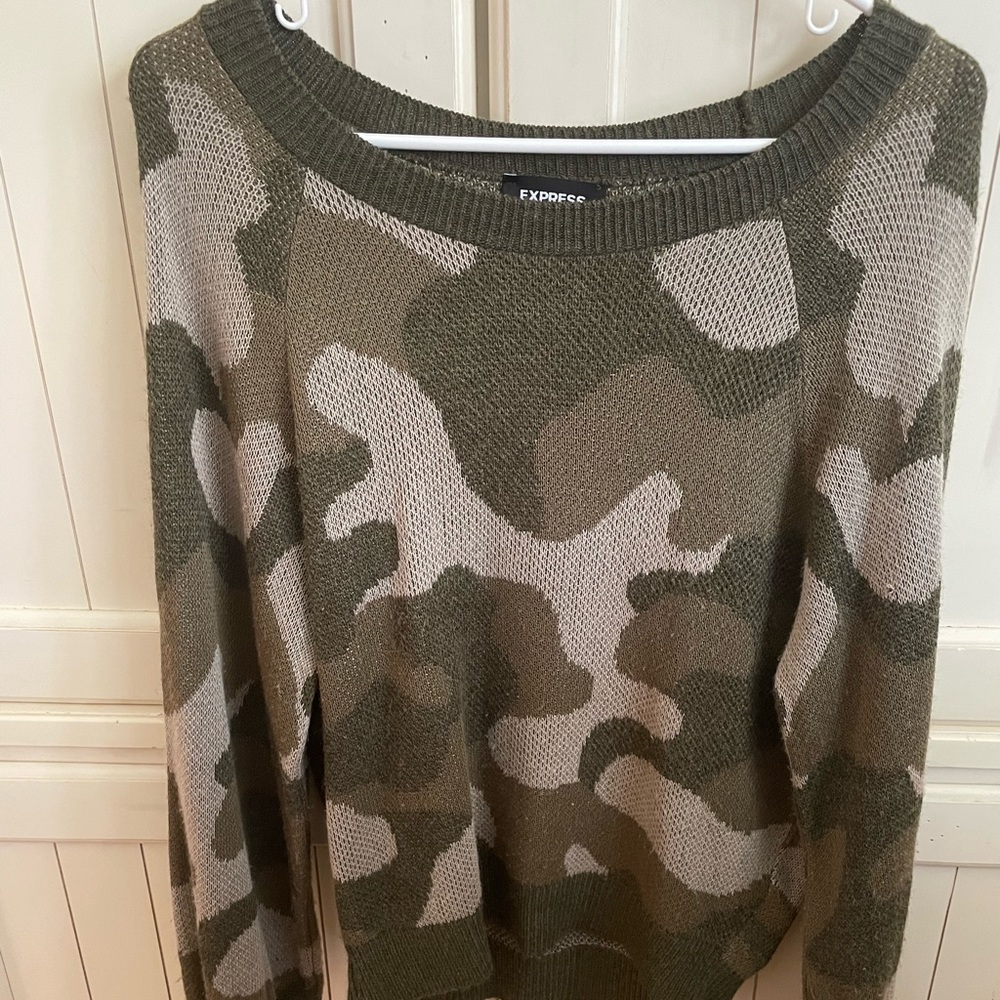 Camo sweater
